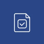 Icono de un documento con una marca de verificación